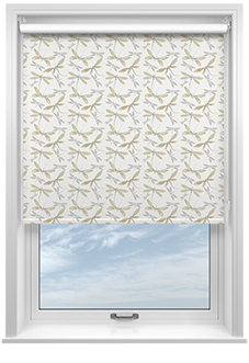 Dragonflies, Sunshine Yellow - Twist&Fit Roller Blind
